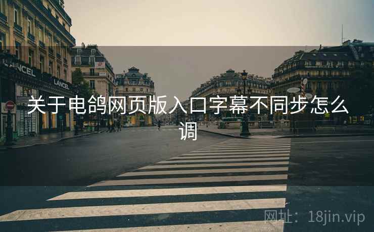 关于电鸽网页版入口字幕不同步怎么调