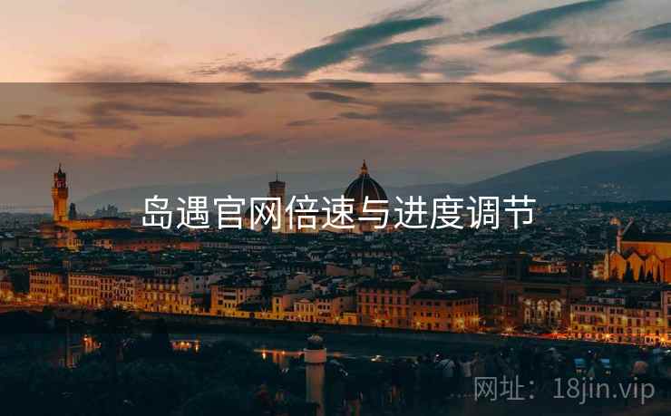 岛遇官网倍速与进度调节