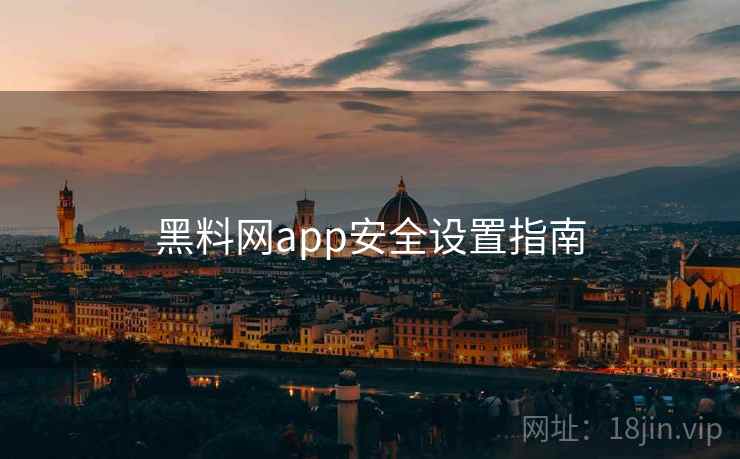 黑料网app安全设置指南