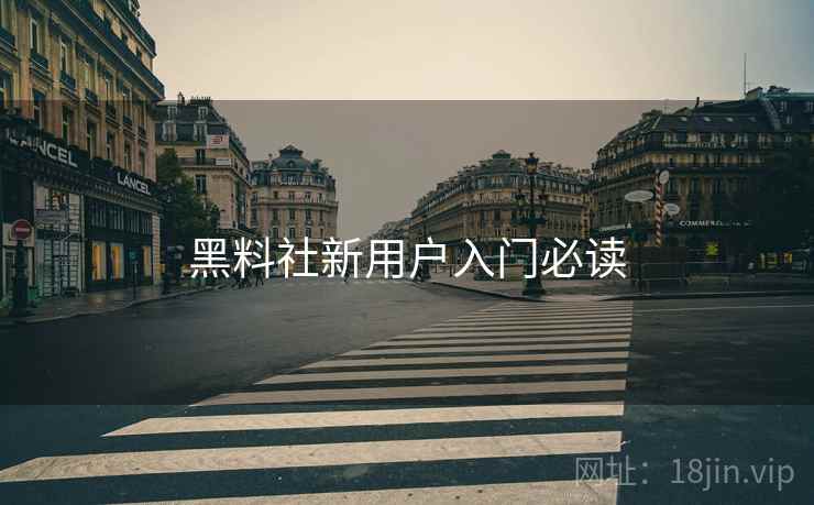 黑料社新用户入门必读
